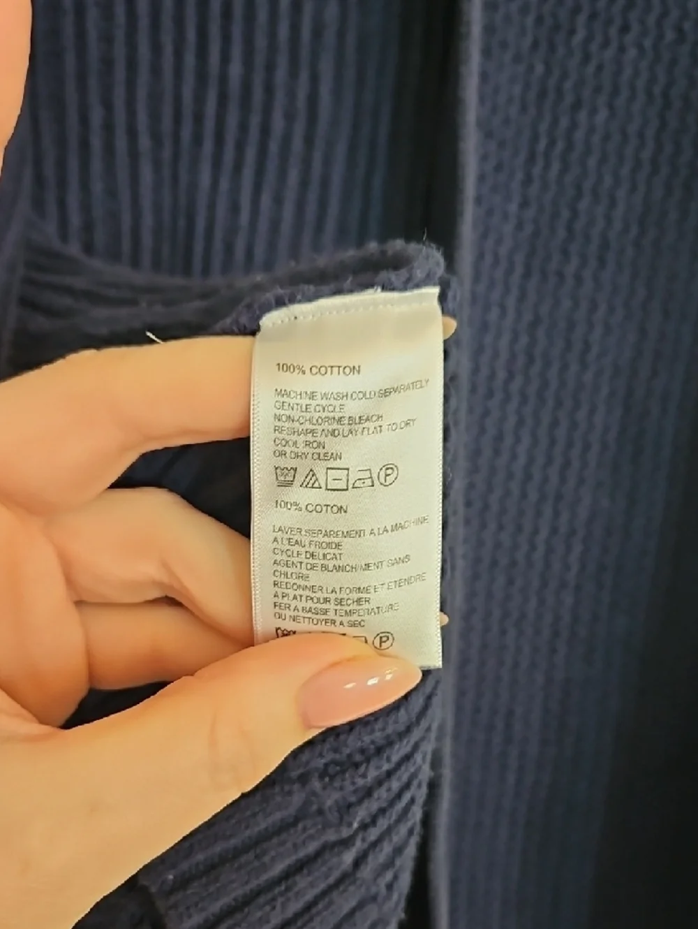 Tommy Bahama Open-Front Navy Knit Cardigan